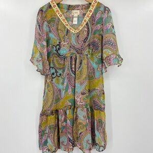Tracey Porter paisley boho tunic dress 2-4
